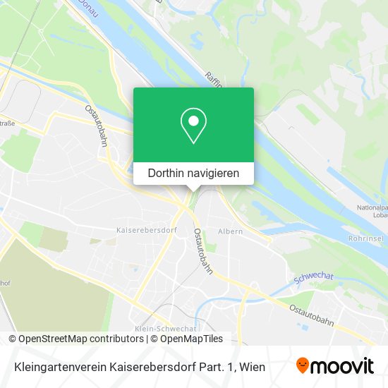 Kleingartenverein Kaiserebersdorf Part. 1 Karte