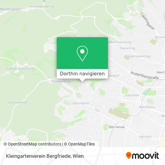 Kleingartenverein Bergfriede Karte