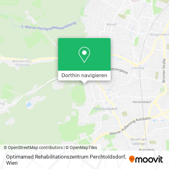 Optimamed Rehabilitationszentrum Perchtoldsdorf Karte
