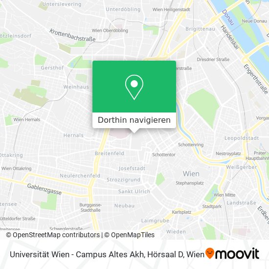 Universität Wien - Campus Altes Akh, Hörsaal D Karte