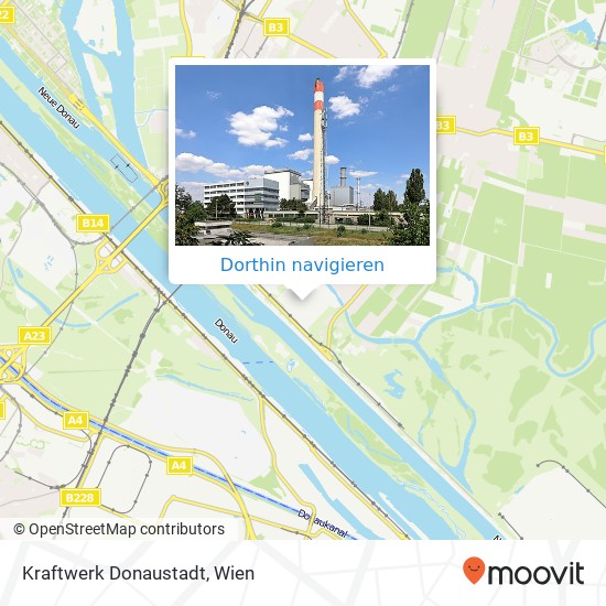 Kraftwerk Donaustadt Karte