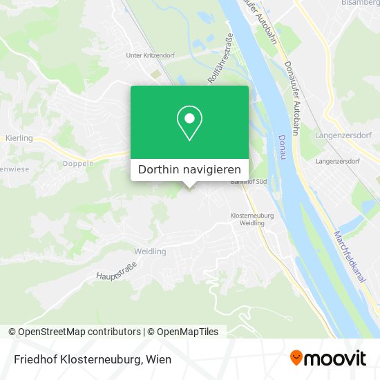 Friedhof Klosterneuburg Karte
