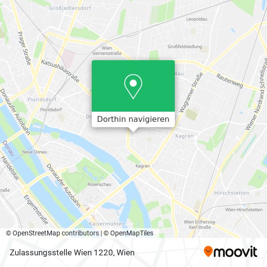 Zulassungsstelle Wien 1220 Karte