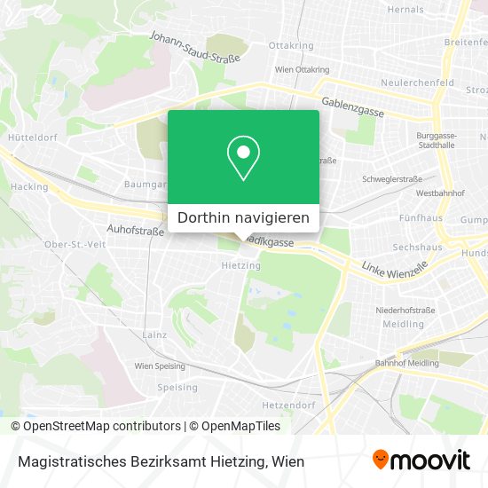 Magistratisches Bezirksamt Hietzing Karte