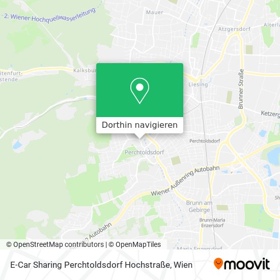 E-Car Sharing Perchtoldsdorf Hochstraße Karte