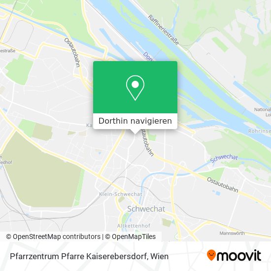 Pfarrzentrum Pfarre Kaiserebersdorf Karte