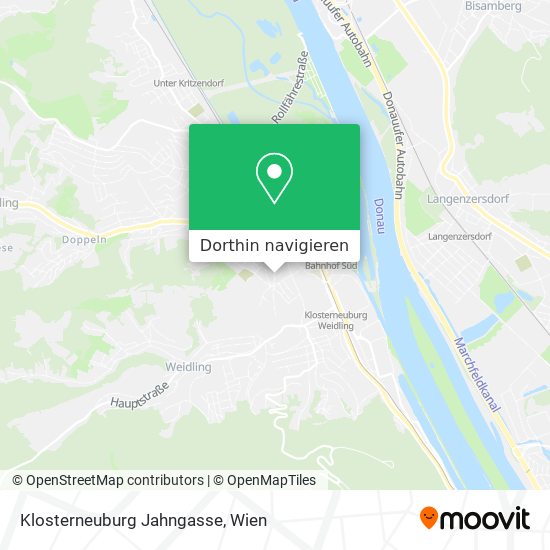 Klosterneuburg Jahngasse Karte