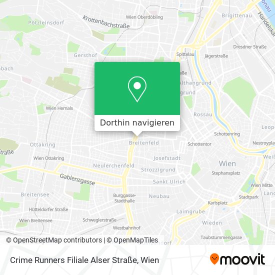 Crime Runners Filiale Alser Straße Karte