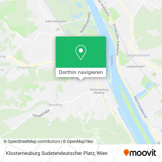 Klosterneuburg Sudetendeutscher Platz Karte