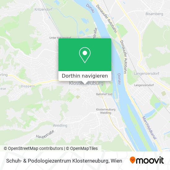 Schuh- & Podologiezentrum Klosterneuburg Karte