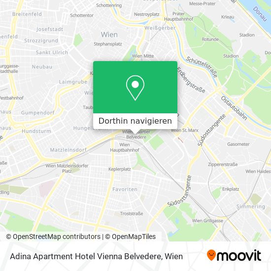 Adina Apartment Hotel Vienna Belvedere Karte