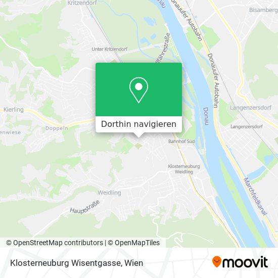 Klosterneuburg Wisentgasse Karte