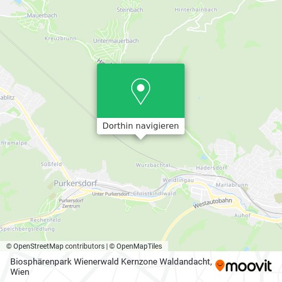 Biosphärenpark Wienerwald Kernzone Waldandacht Karte