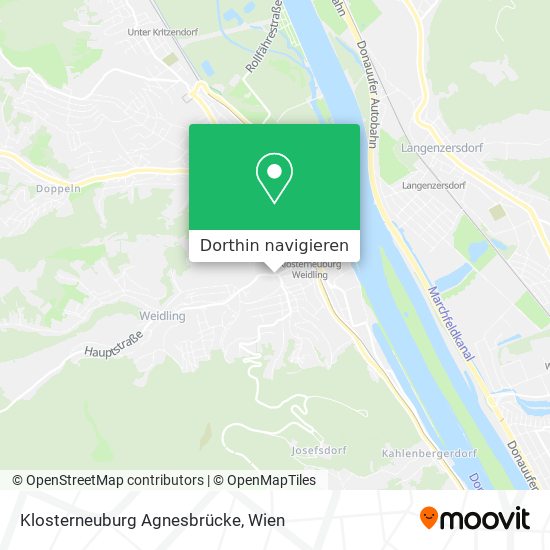 Klosterneuburg Agnesbrücke Karte