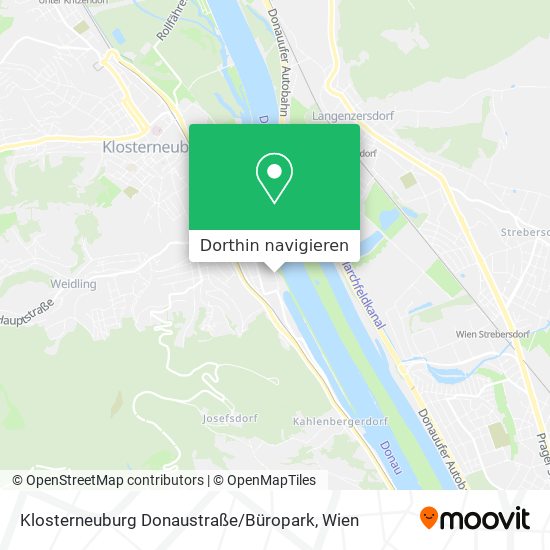 Klosterneuburg Donaustraße / Büropark Karte