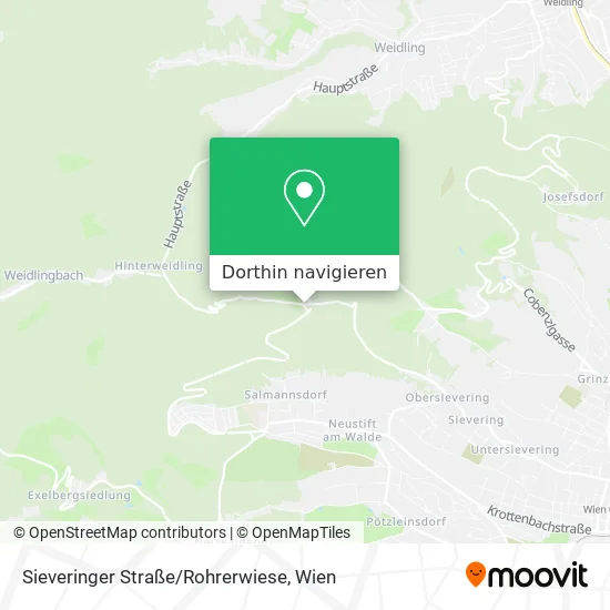 Sieveringer Straße/Rohrerwiese Karte