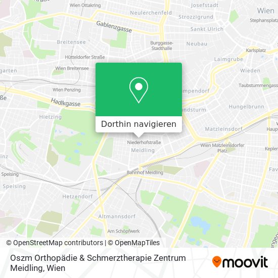 Oszm Orthopädie & Schmerztherapie Zentrum Meidling Karte