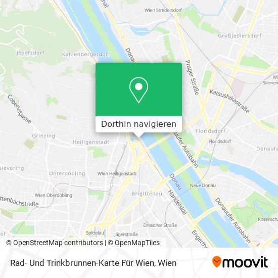 Rad- Und Trinkbrunnen-Karte Für Wien Karte