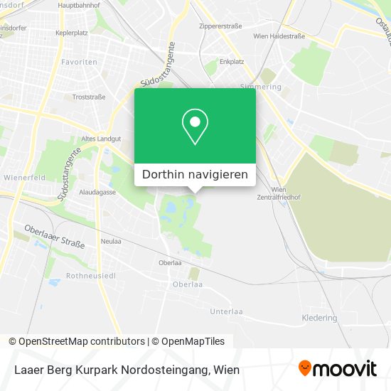 Laaer Berg Kurpark Nordosteingang Karte