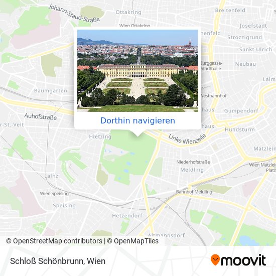 Schloß Schönbrunn Karte