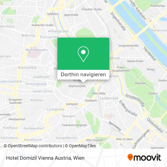 Hotel Domizil Vienna Austria Karte