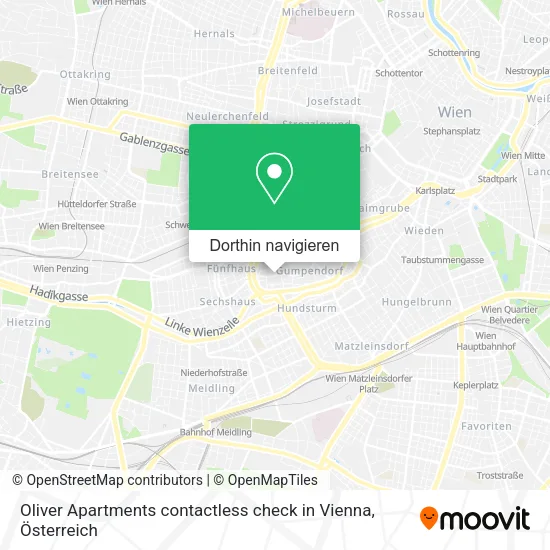 Oliver Apartments contactless check in Vienna Karte