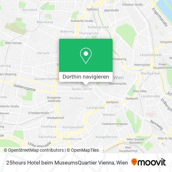 25hours Hotel beim MuseumsQuartier Vienna Karte