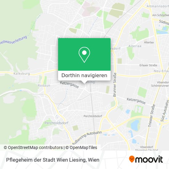 Pflegeheim der Stadt Wien Liesing Karte