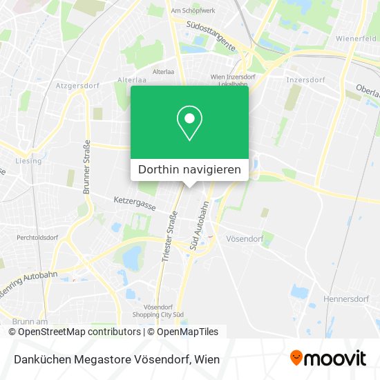 Danküchen Megastore Vösendorf Karte