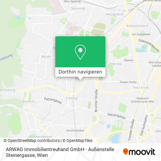 ARWAG Immobilientreuhand GmbH - Außenstelle Steinergasse Karte
