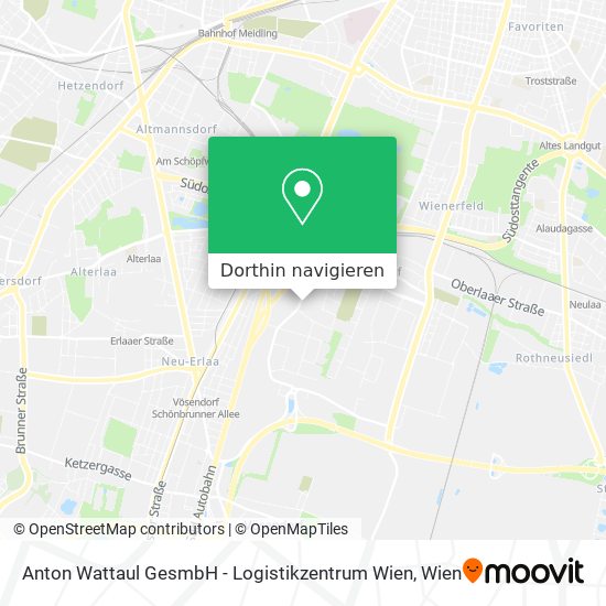 Anton Wattaul GesmbH - Logistikzentrum Wien Karte