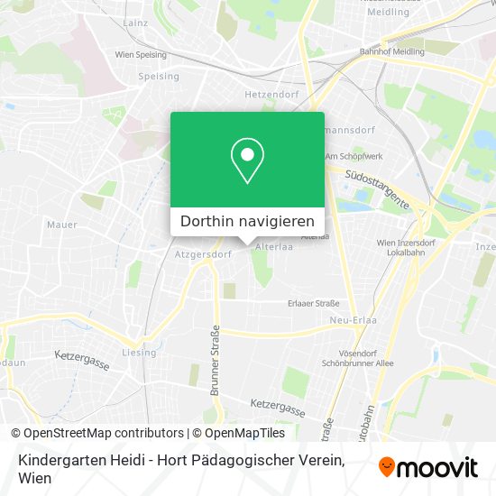 Kindergarten Heidi - Hort Pädagogischer Verein Karte