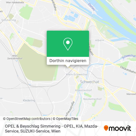 OPEL & Beyschlag Simmering - OPEL, KIA, Mazda-Service, SUZUKI-Service Karte