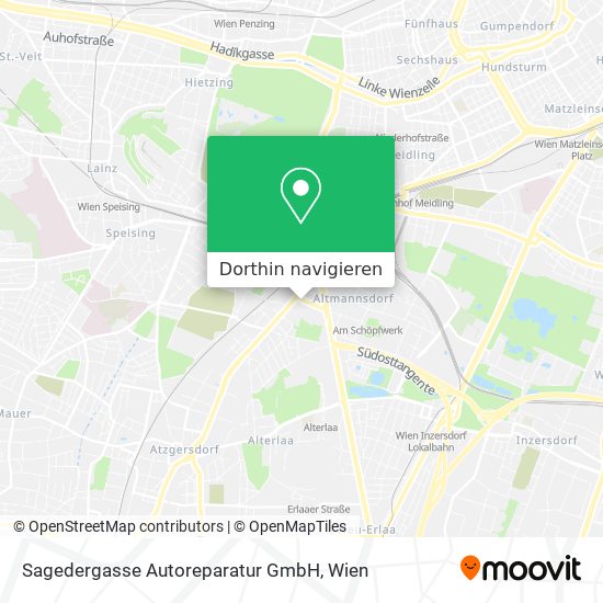 Sagedergasse Autoreparatur GmbH Karte