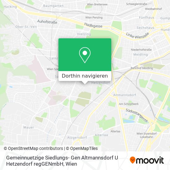 Gemeinnuetzige Siedlungs- Gen Altmannsdorf U Hetzendorf regGENmbH Karte