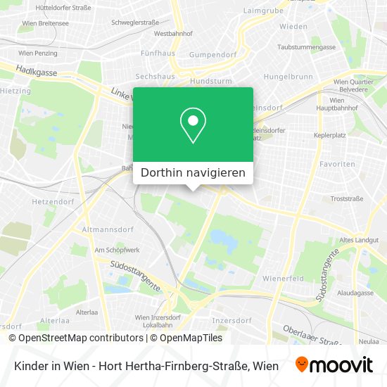 Kinder in Wien - Hort Hertha-Firnberg-Straße Karte
