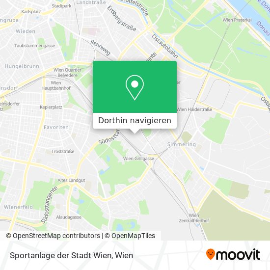 Sportanlage der Stadt Wien Karte