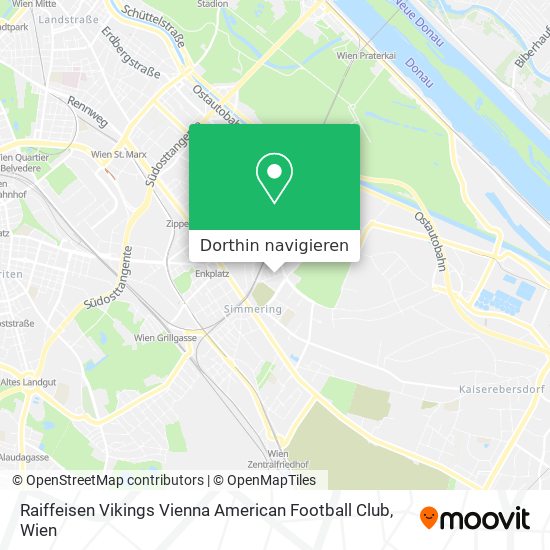 Raiffeisen Vikings Vienna American Football Club Karte