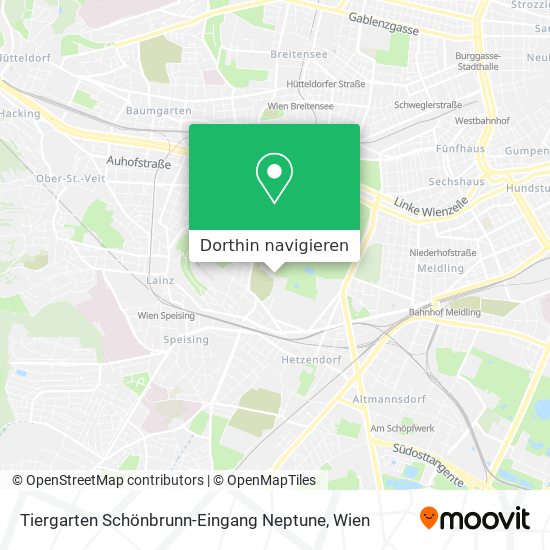 Tiergarten Schönbrunn-Eingang Neptune Karte
