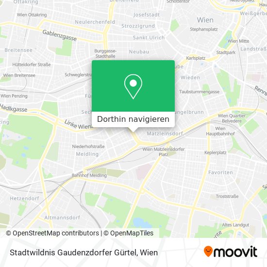 Stadtwildnis Gaudenzdorfer Gürtel Karte
