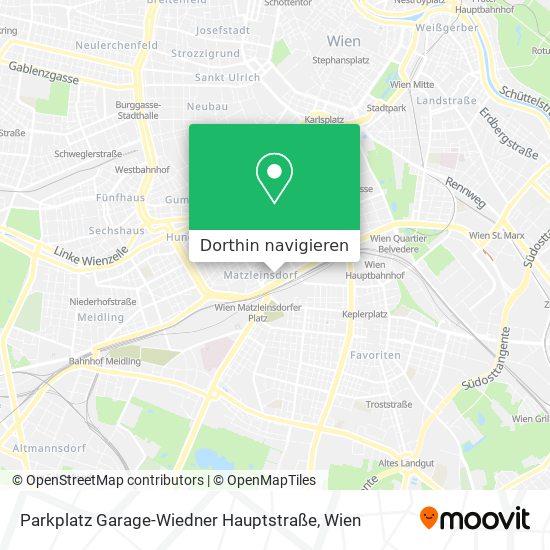 Parkplatz Garage-Wiedner Hauptstraße Karte