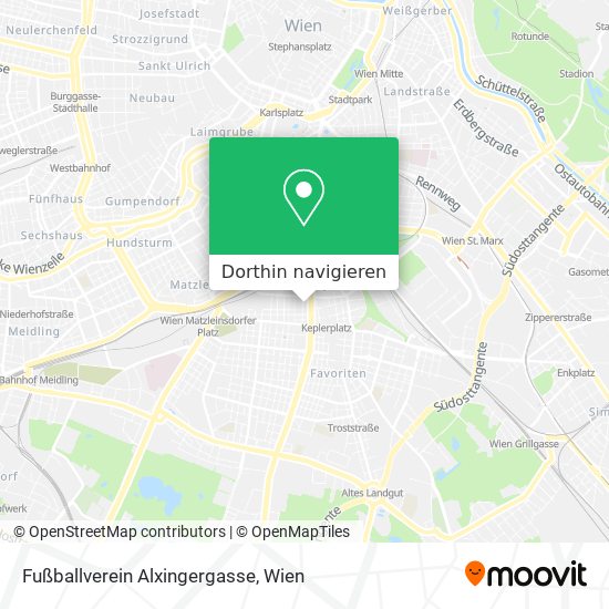 Fußballverein Alxingergasse Karte
