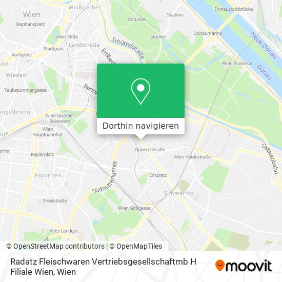 Radatz Fleischwaren Vertriebsgesellschaftmb H Filiale Wien Karte