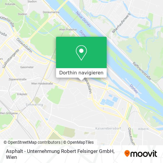 Asphalt - Unternehmung Robert Felsinger GmbH Karte