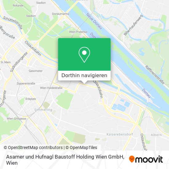 Asamer und Hufnagl Baustoff Holding Wien GmbH Karte