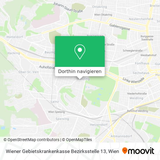 Wiener Gebietskrankenkasse Bezirksstelle 13 Karte