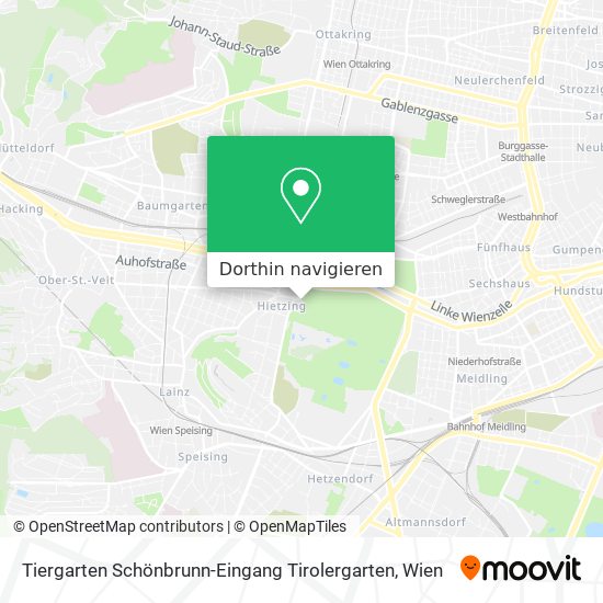 Tiergarten Schönbrunn-Eingang Tirolergarten Karte