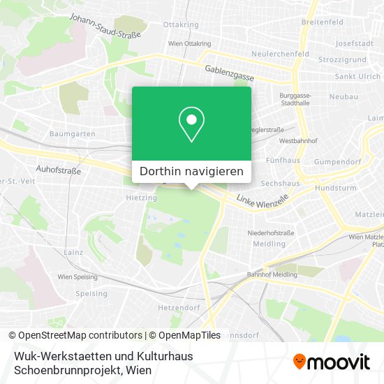 Wuk-Werkstaetten und Kulturhaus Schoenbrunnprojekt Karte