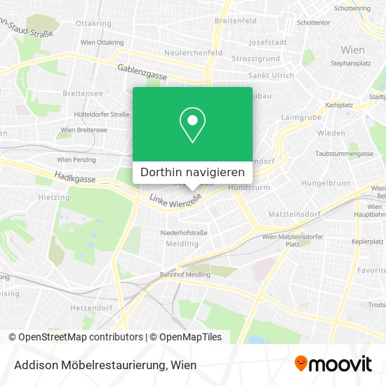 Addison Möbelrestaurierung Karte