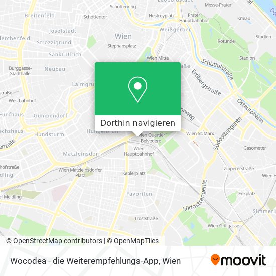 Wocodea - die Weiterempfehlungs-App Karte